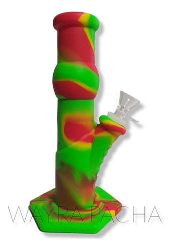 WAYRA PACHA Silicone Bong with Glass Ice Catcher 9