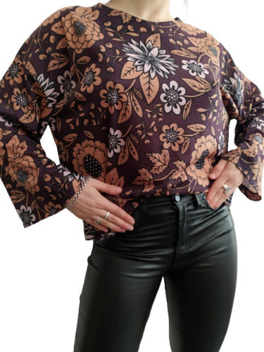 Oxford Long Sleeve Blouse with Wide Design 3