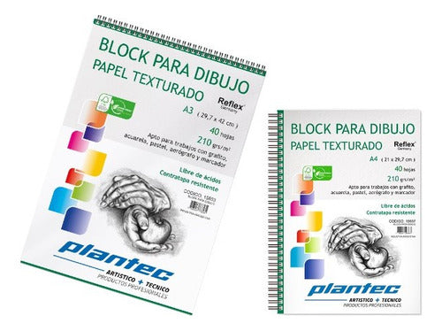 Plantec A4 Lateral Spiral Drawing Block 40 Sheets 0