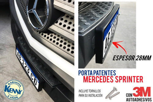 KENNY MOLDURAS Mercedes Sprinter Protector Frontal Porta-patente Mercosur 1