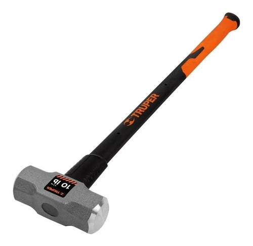 Truper 16540 10 lb Fiberglass Handle Octagonal Masonry Maul 1