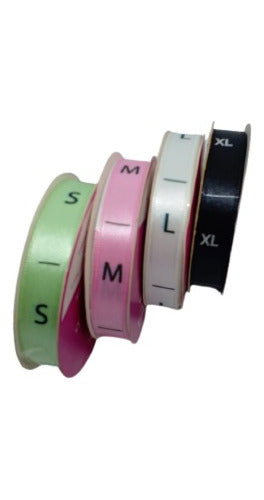 Set of 10 Rolls X10mt Tags Sizes Colors 0