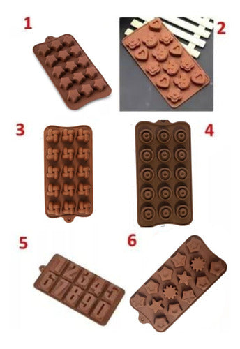 Levys Bazar Silicone Molds for Chocolate - 4 Pack in Various Designs 3