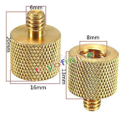 Brass Reducer Tripod Adapter 3/8" Female to 1/4" Male 2