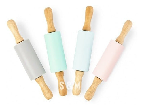 Small Pastel-Colored Rotating Rolling Pin 0
