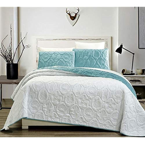 Grand Linen 3 Piezas Tropical Coast Seashell Beach Queen/ful 1