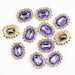 50 Pcs Luxurious Rhinestone Embellishments Crystal Decoration for DIY Projects - Purple 4