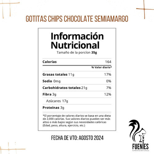 Gotitas Drops Chips Chocolate Semi Amargo 500grs | Premium | 2