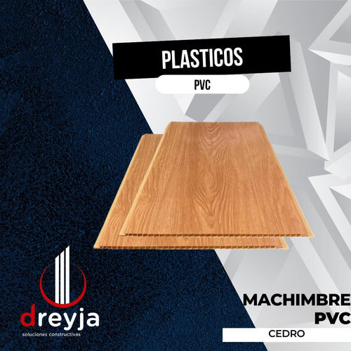 Machimbre Pvc 8mm Cedro Simil Madera 250mm X 5mts 1