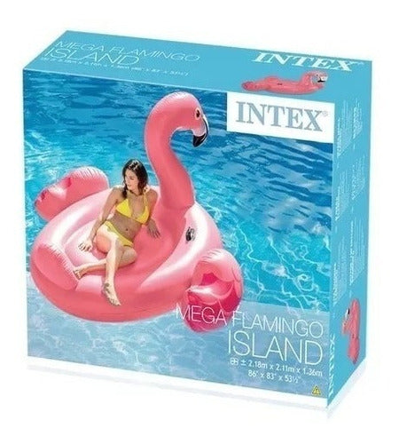 Intex Mega Pink Flamingo Inflatable Mattress 2