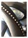 Fundas Mitre Sport Leatherette Black with Sparkles Steering Wheel Cover + Seat Belt Covers for Car 3