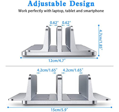 Tezam Soporte Vertical Dual Para Laptop, Soporte 1