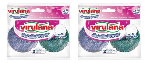 Virulana Metallic Power X2u Steel Sponges Pack 0