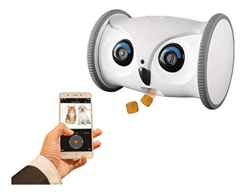 Skymee Owl Robot: Mobile Full HD Pet Camera with Treat Dispenser 0