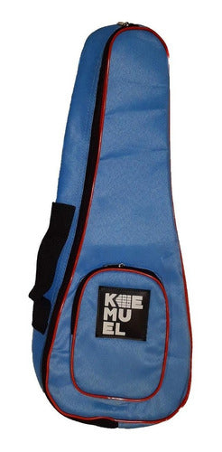 Kemuel Padded Concert Ukulele Case - Light Blue with Red Trim 0