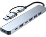 Hub Usb C Hub Usb 3.0, Vienon Aluminio 7 En 1 0