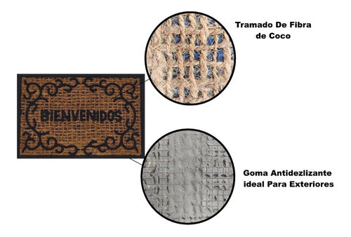Buenos Aires Bazar Entry Coir Doormat with Rubber Backing 9