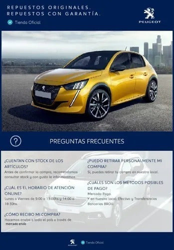 Espejo Vidrio Izquierdo Peugeot 208 Brasil Original 3