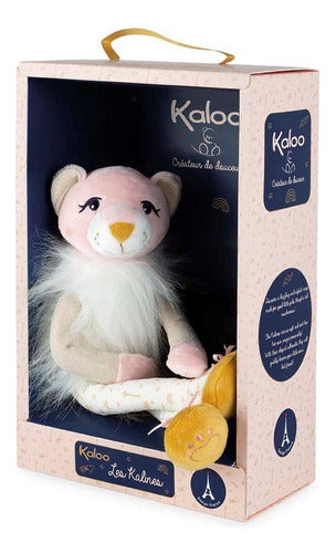 Kaloo Pink and White Plush Panther - 35 cm 0