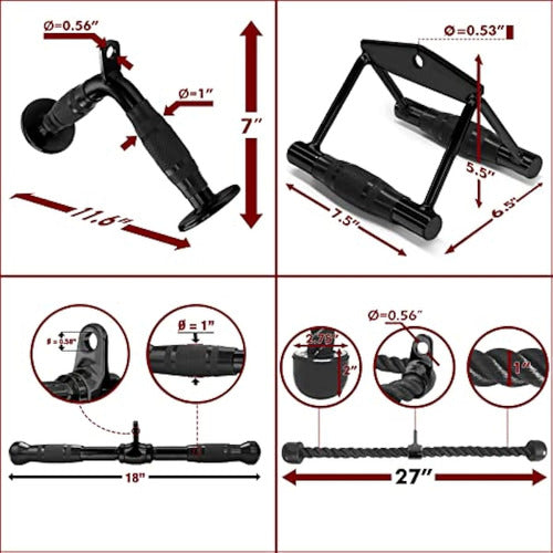 A2zcare Lat Pull Down Cable Machine Attachment - 1