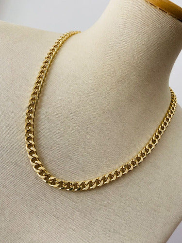 Adjustable Golden Flat Chain Choker Necklace, Aluminum, Fashionable 1