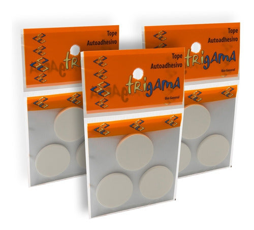 Trigama Adhesive Round Topetina Pack of 3 0