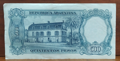 Antiguo Billete 500  Pesos Moneda Nacional  Bott 2122 3