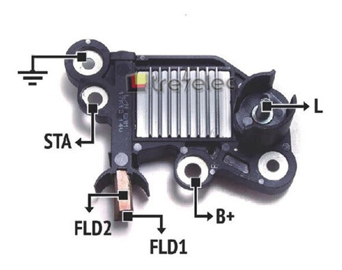 Regulador Voltaje T/ Bosch Fiat Palio Siena Uno Ford Ranger 1