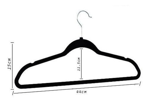 Purare Velvet Non-Slip Hangers - Class A Black 1