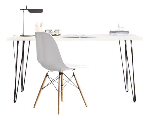 Modern Scandinavian Desk with Reinforced Hairpin Legs 90x45 Top 0