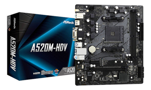 ASRock A520M-HDV Ryzen AMD AM4 Motherboard 0