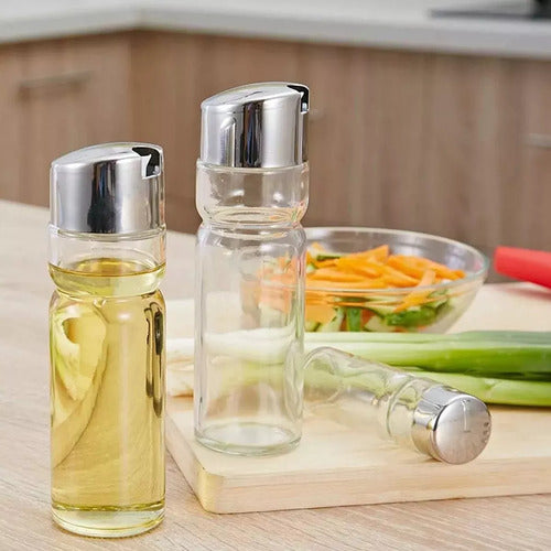 Spice Rack Set X4 Oil & Vinegar Dispenser, Salt & Pepper Shakers in Plastic Rack 2