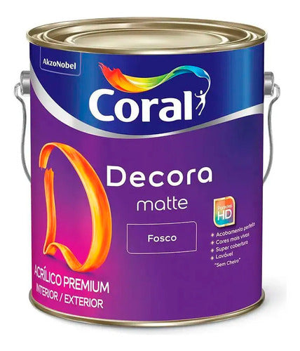 Tinta Acrílica Decora Matte - Cinza Fóssil 3,2l 0