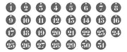 Tim Holtz Ideaology Metal Number Tokens 31pack 34 Pulgadas C 1