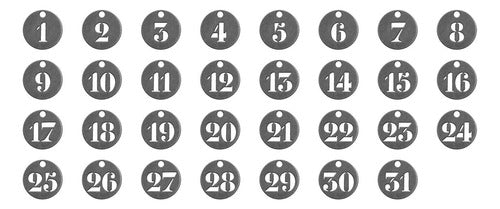 Tim Holtz Ideaology Metal Number Tokens 31pack 34 Pulgadas C 1