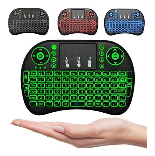 Control Teclado Mini  Para Smart Tv Control Remoto Con Luz 0