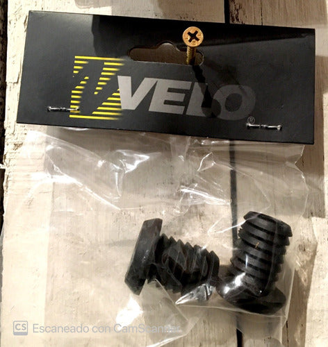 Snap-on Rubber Handlebar End Plugs by Velo 1