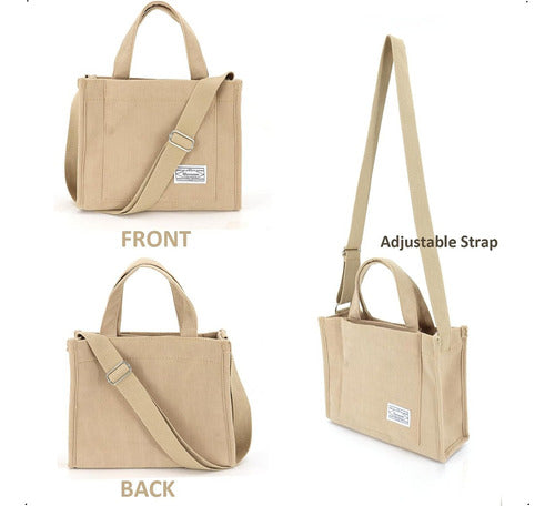 Set of 2 Small Women's Handbags Crossbody Shoulder Bag in Soft Corduroy Fabric 29