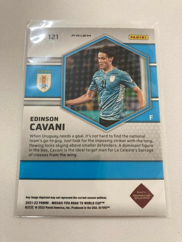 Edinson Cavani - Panini Mosaic 2022 Refractor Road To Qatar 2