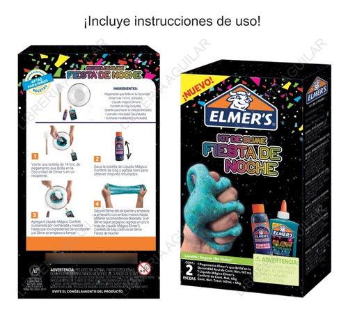 Elmer's Glow In The Dark Night Party Slime Kits - Set of 3 2