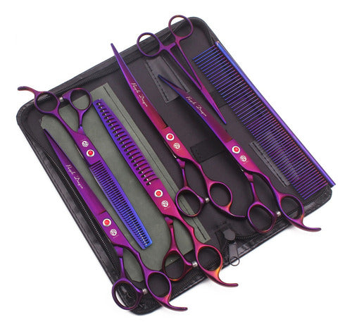 Conjunto De Beleza Purple Dragon Pet Scissors 7.0 0