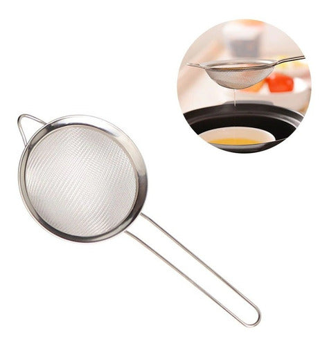 Peneira Coador Em Aço Inox Para Cozinha Médio 10cm 0