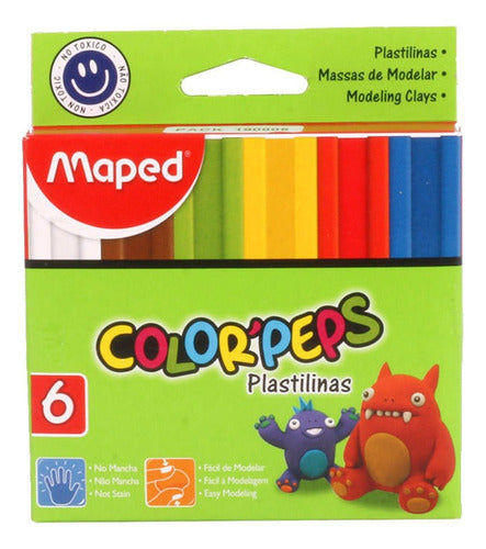 Plastilina Maped Color Peps 20 Grs X 6 Unidades Surtidas 1