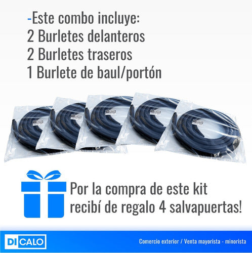 Burletes Doors And Kit X5 Renault Duster 2010/2020 - Burletes Puertas Y Baul Kit X5 Renault Duster 2010/2020
