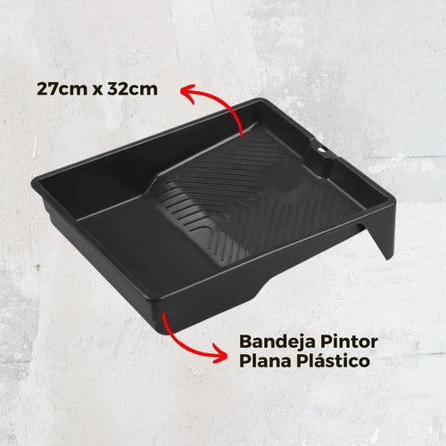 Sinlac Painter Accessories Combo: Brush, Roller, Tape, Sandpapers, Tray 3