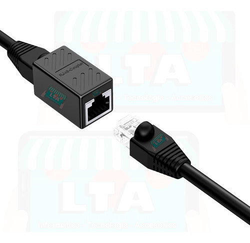 IA Cupla Red Cat7 Conector RJ45 Hembra Blindado Garantía X Vida 3