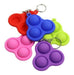 Pop It Fidget Toy Keychain Set of 3 Bubble Sensory Antistress 25