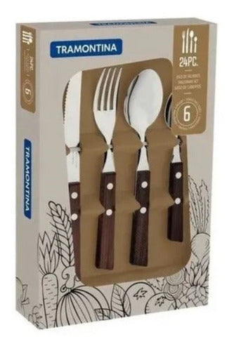 Tramontina Traditional Wooden Handle Cutlery Set 1