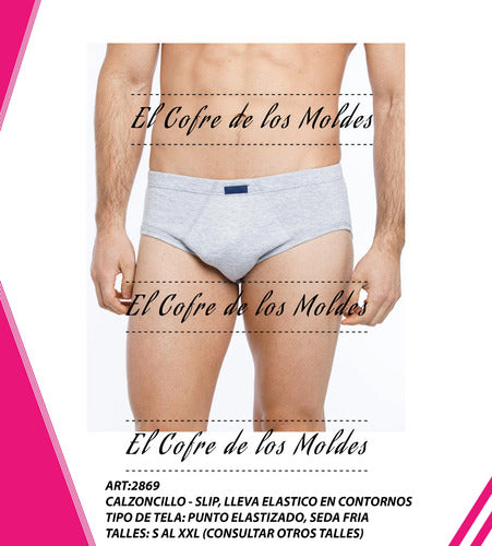 El Cofre de los Moldes | Molde Digital Calzoncillo - Slip, Pack Talles S Al Xxl 0