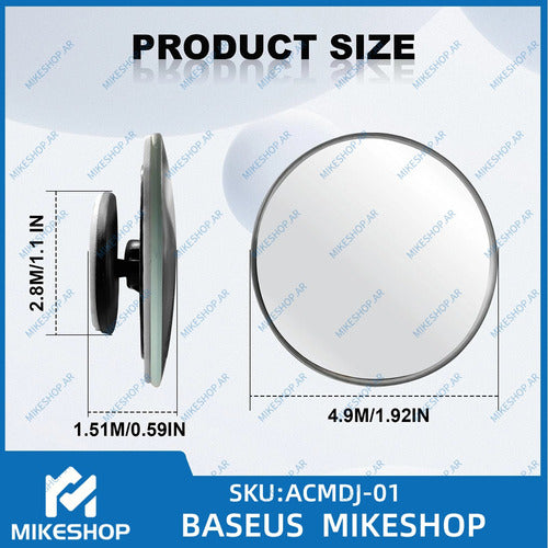 Baseus Convex Blind Spot Round Adhesive Mirror 2pc 2